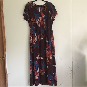 EUC Maurices Flutter Sleeve Long Dress, Size XL